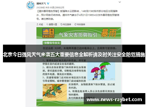 北京今日强风天气来袭五大重要信息全解析请及时关注安全防范措施